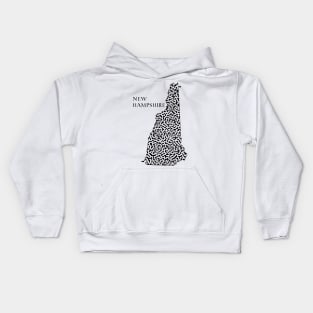 State of New Hampshire Maze Kids Hoodie